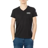 NASA Majice & Polo majice BASIC FLAG V NECK Črna