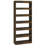 Furnova Knjižna omara/pregrada dimljeni hrast 80x30x198 cm iverna pl., (21950714) | Shoptok.si