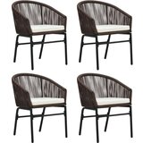  5-dijelni vrtni blagovaonski set smeđi | shoptok.hr