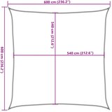  Jedro za zaštitu od sunca 160 g/m² crno 6 x 6 m HDPE | Shoptok.si