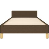  Posteljni okvir z vzglavjem temno rjav 90x190 cm blago, (20905915) | Shoptok.si