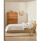 Kave Home Bež oblazinjena postelja s prostorom za shranjevanje z letvenim dnom 90x200 cm Nahiri – | Shoptok.si