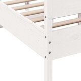 vidaXL Posteljni okvir z vzglavjem bel 120x200 cm trdna borovina | Shoptok.si