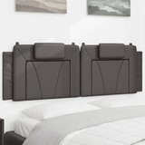 Maison Chic posteljno vzglavje - vzglavna omarica - vzglavna stranica siva 160 cm umetno usnje, (21703863) | Shoptok.si