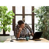 Fischer & Honsel Crno-bijela stolna lampa s tekstilnim sjenilom (visina 30 cm) Eve – | shoptok.hr
