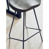 Premier Housewares Črn/v naravni barvi barsko stol iz masivnega bresta (višina sedeža 78 cm) District – | Shoptok.si