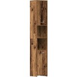 Maison Chic Kopalniška omarica - Kopalniški kabinet Old Wood 30x30x183,5 cm inženirski les, (21794651) | Shoptok.si