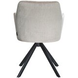 CARRYHOME naslanjač, kovina, tekstil črna, bež | Shoptok.si