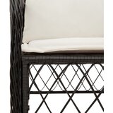  3-dijelni bistro set s jastucima crni od poliratana | shoptok.hr