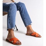 Gemre Orange eco leather slippers Klementyna | shoptok.hr