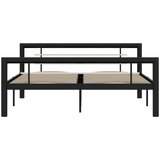 vidaXL Okvir za krevet crno-bijeli metalni 140 x 200 cm | shoptok.hr