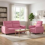  Set sofe 2 pcs Ružičasta Tkanina | shoptok.hr