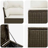  Set sofe 5 kom. Smeđa i krem bijela Poli Rattan i čelik | shoptok.hr