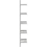  Zidna polica Betonska siva 22 x 15 x 100 cm Konstruirano drvo - Betonska siva 1 22 x 15 x 100 cm (5 etaža) | shoptok.hr