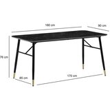 MID.YOU Jedilna Miza Marble, Videz Marmorja, 180x90cm | Shoptok.si