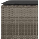  Vrtna klupa s jastukom siva 110x30x40,5 cm poliratan | shoptok.hr
