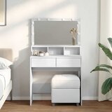  Toaletni stolić s LED svjetlima bijeli 80x41x134,5 cm | shoptok.hr