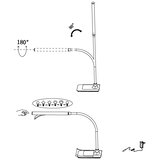Eglo laroa stolna, /1, led, 4,5w, 550lm, s kvač. na dodir, dimabilna bijela | shoptok.hr