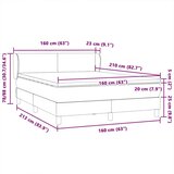 Box spring postelja z vzmetnico črna 160x210 cm žamet | Shoptok.si