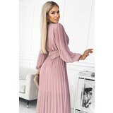 numoco basic Numoco pleated dress with belt and neckline | Shoptok.si