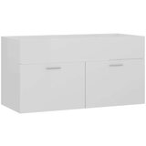 vidaXL Ormarić za umivaonik visoki sjaj bijeli 90x38,5x46 cm iverica | shoptok.hr