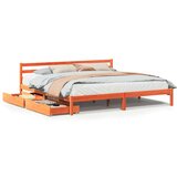 vidaXL Okvir kreveta bez madraca voštano smeđi 200x200 cm od borovine | shoptok.hr