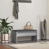  Klupa za hodnik s jastukom Siva Sonoma 80 x 38 x 46 cm | shoptok.hr