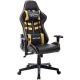Gaming stol črno in zlato umetno usnje