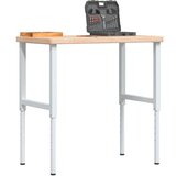 vidaXL Delovna miza 100x60x(73-99,5) cm trdna hrastovina pravokotna | Shoptok.si