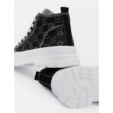 Shelvt Lace-up black platform sneakers | shoptok.hr