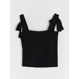 Sinsay Top na naramenice s ukrasnim nabiranjem | shoptok.hr