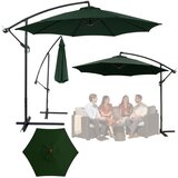  Vrtni suncobran s podesivim nagibom 350 x 250cm - zeleni Slike