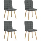 Maison Chic Jedilni stoli - Vzorci stoli 4 kosi temno sivo blago A988, (22031978) | Shoptok.si