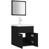 vidaXL Set kupaonskog namještaja od iverice crni | shoptok.hr