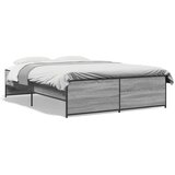 vidaXL Okvir za krevet boja hrasta 120x190cm konstruirano drvo i metal | shoptok.hr