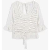 Scalpers Bluza 'Crochet' bijela