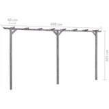  Vrtna pergola siva 400 x 40 x 205 cm od impregnirane borovine | Eponuda.com