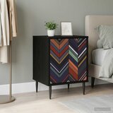  Noćni ormar OMMEN Crni hrast 36 x 33 x 51 cm Konstruirano drvo | shoptok.hr