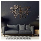  Zidna dekoracija kompas mapa 65x95 cm zlatna | Eponuda.ba