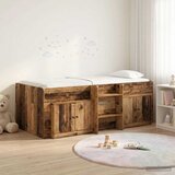  Loft krevet s ormarom 3 kom. Staro drvo Konstruirano drvo Smeđa 75 x 190 cm | Shoptok.si