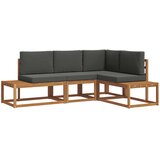  Set vanjskih sofa s jastukom 4 Komad Prirodna i antracit | Eponuda.ba