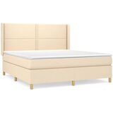  Krevet s oprugama i madracem krem 180x200 cm od tkanine | shoptok.hr