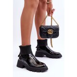 Boto Women's Glossy Lace-up Ankle Boots Black Pavo | ePonuda.com