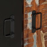 vidaXL Konzolna omarica večbarvna 90x35x75 cm trden predelan les | Shoptok.si