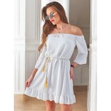 Resti Women's mini dress off-the-shoulder with long sleeves and rhinestones | shoptok.hr