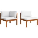 Maison Chic Seti vrtnega pohištva - Vrtna garnitura - Vrtni pohištvo set 2-delna z blazinami trden akacijev les, (21810099) | Shoptok.si