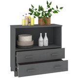  Komoda HAMAR tamnosiva 85 x 35 x 80 cm od masivne borovine | Eponuda.ba