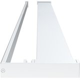 Pregrada za tuš s policom krom 115x195 cm staklo ESG i aluminij | shoptok.hr