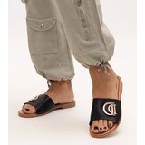 Gemre Black flip-flops with a buckle Almeita Cijene