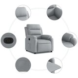 vidaXL Električni naslanjač svetlo sivo blago | Shoptok.si